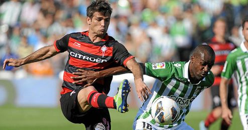 De Lucas durante el partido ante el Betis. De Lucas durante el partido ante el Betis.
