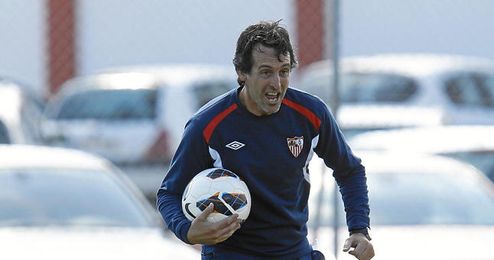 Emery durante una de las últimas sesiones de esta campaña. Emery durante una de las últimas sesiones de esta campaña.