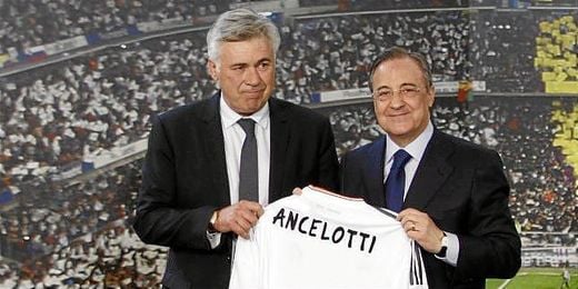 Carlo Ancelotti, nuevo entrenador del Real Madrid para las próximas tres temporadas. Carlo Ancelotti, nuevo entrenador del Real Madrid para las próximas tres temporadas.