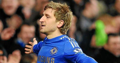 Marin celebra un gol con la camiseta del Chelsea esta temporada. Marin celebra un gol con la camiseta del Chelsea esta temporada.