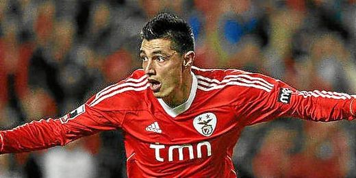 Óscar Cardoso durante un partido con el Benfica. Óscar Cardoso durante un partido con el Benfica.
