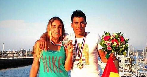 Blanca y Curro Manchón con las medallas Blanca y Curro Manchón con las medallas