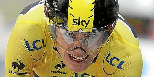 Froome venciendo en la crono. Froome venciendo en la crono.