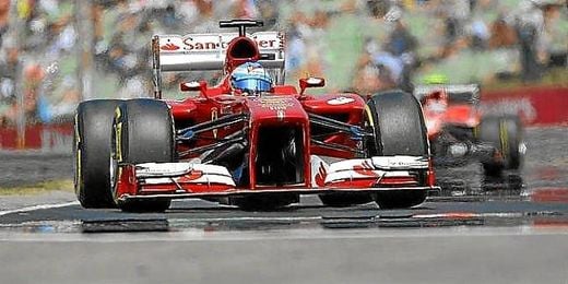 Alonso durante los entrenamientos del Gran Premio de Hungría. Alonso durante los entrenamientos del Gran Premio de Hungría.