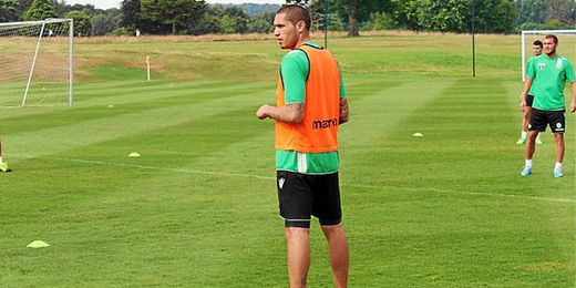 Braian Rodríguez durante un entrenamiento Braian Rodríguez durante un entrenamiento