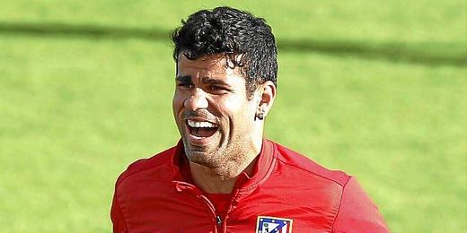 Diego Costa en un entreno del Atlético de Madrid Diego Costa en un entreno del Atlético de Madrid