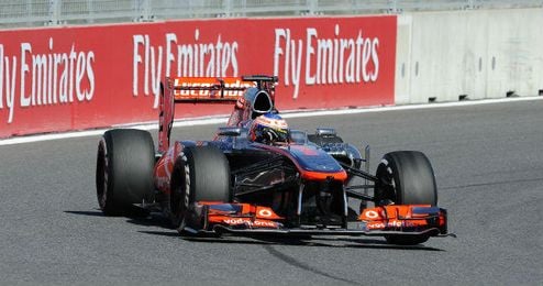 Jenson Button en su monoplaza. Jenson Button en su monoplaza.