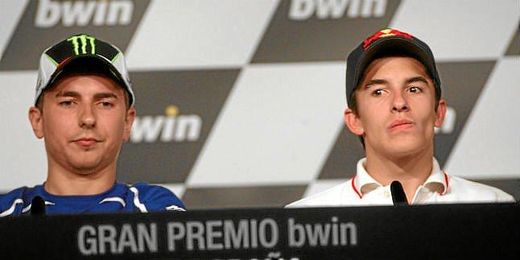 Lorenzo y Márquez en rueda de prensa. Lorenzo y Márquez en rueda de prensa.