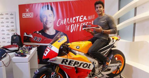 Marc Márquez en un acto promocional en Barcelona Marc Márquez en un acto promocional en Barcelona
