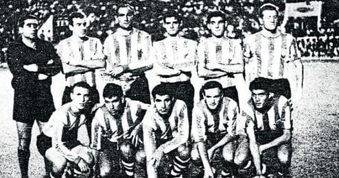 Pepín, Pepito, Ríos, Aparicio, Suárez, López, Hidalgo, Frasco, Breval, Garrido, Guerra y Asenjo.