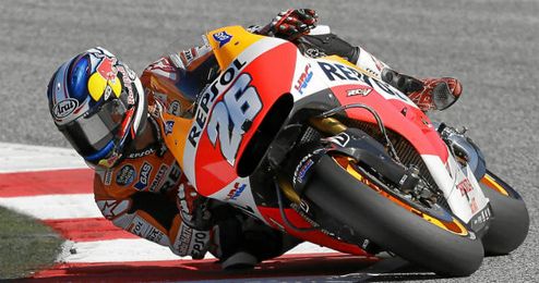 Dani Pedrosa duranta una prueba Dani Pedrosa duranta una prueba