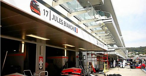 El garaje de Jules Bianchi El garaje de Jules Bianchi
