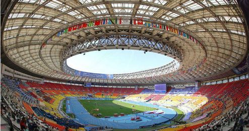El estadio de Luzhnikí acogerá la final del Mundial de 2018. El estadio de Luzhnikí acogerá la final del Mundial de 2018.