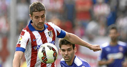 Gabi en el último partido del Atlético. Gabi en el último partido del Atlético.