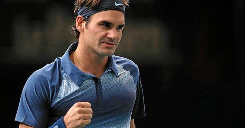 Federer durante el partido Federer durante el partido