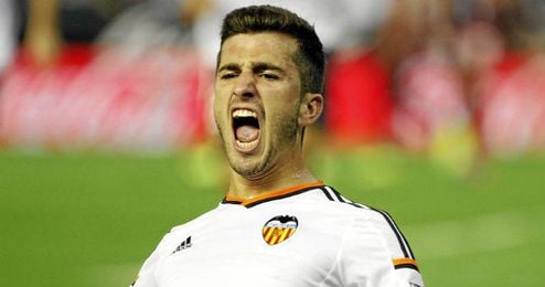 Gayá celebra el gol que marcó al Córdoba esta temporada. Gayá celebra el gol que marcó al Córdoba esta temporada.