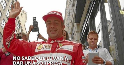 El asturiano antes de llegar al evento. El asturiano antes de llegar al evento.