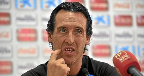 Emery, durante una rueda de prensa. Emery, durante una rueda de prensa.