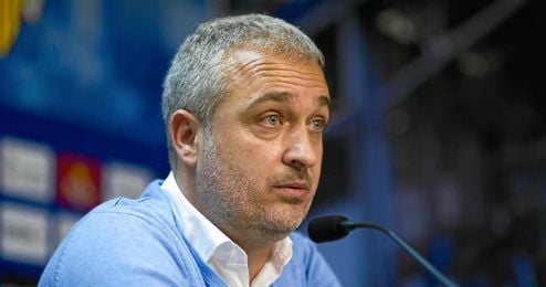 Álex García durante una rueda de prensa. Álex García durante una rueda de prensa.