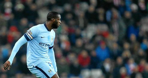 Yaya Touré, autor del gol frente al Newcastle. Yaya Touré, autor del gol frente al Newcastle.