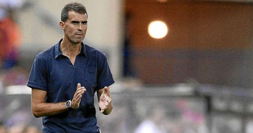 Garitano, el entrenador del SD Eibar, durante un partido de la Liga BBVA Garitano, el entrenador del SD Eibar, durante un partido de la Liga BBVA