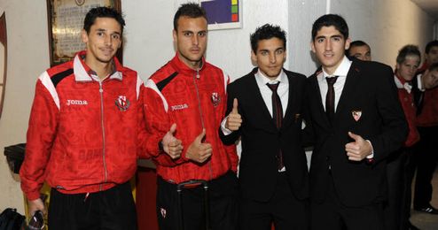 De izquierda a derecha; Redondo, Cala, Navas y José Carlos. De izquierda a derecha; Redondo, Cala, Navas y José Carlos.