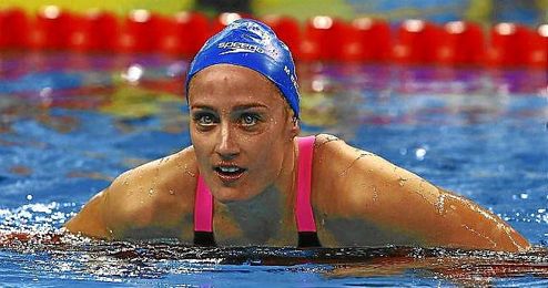 Mireia Belmonte, durante los últimos campeonatos en Doha. Mireia Belmonte, durante los últimos campeonatos en Doha.