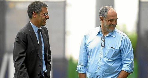 Bartomeu y Zubizarreta, en la ciudad deportiva del Barcelona. Bartomeu y Zubizarreta, en la ciudad deportiva del Barcelona.