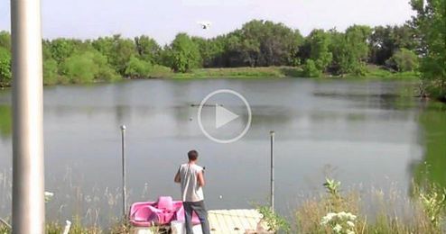 (Vídeo) Se va de pesca con un drone (Vídeo) Se va de pesca con un drone