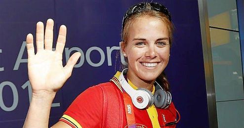 Tara Pacheco a su llegada a los JJOO de Londres. Tara Pacheco a su llegada a los JJOO de Londres.