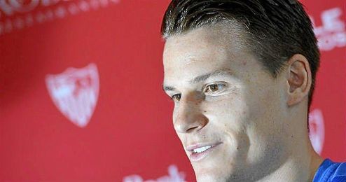 Gameiro, durante la entrevista a ESTADIO Deportivo. Gameiro, durante la entrevista a ESTADIO Deportivo.