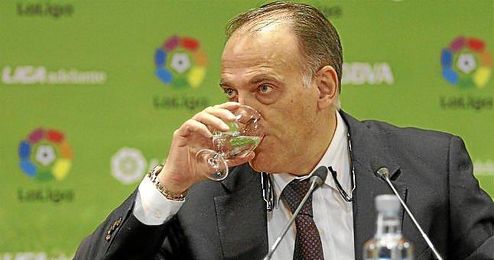 Javier Tebas, en una comparecencia. Javier Tebas, en una comparecencia.