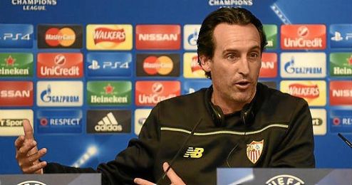 Emery, en sala de prensa. Emery, en sala de prensa.