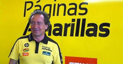 Sito Pons en el box del Páginas Amarillas HP. Sito Pons en el box del Páginas Amarillas HP.