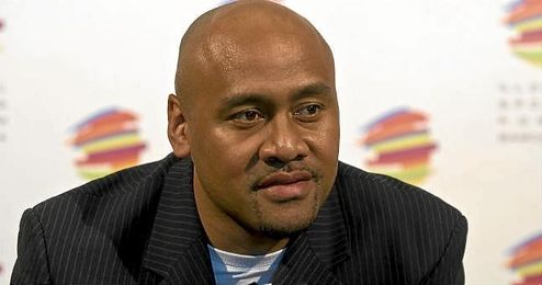 Jonah Lomu durante la entrevista a los medios en el Congreso Forum Global del Deporte. Jonah Lomu durante la entrevista a los medios en el Congreso Forum Global del Deporte.