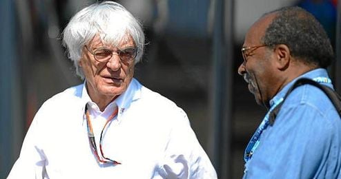 Bernie Ecclestone en el circuito de Spa. Bernie Ecclestone en el circuito de Spa.