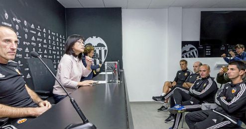 Voro en su presentación como nuevo técnico del Valencia. Voro en su presentación como nuevo técnico del Valencia.