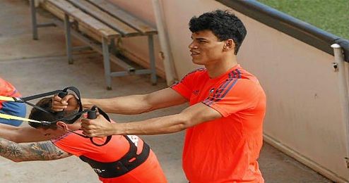 Danilo, en un entrenamiento. Danilo, en un entrenamiento.