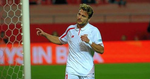 Immobile celebra un gol en Copa del Rey; el italiano podría salir cedido. Immobile celebra un gol en Copa del Rey; el italiano podría salir cedido.