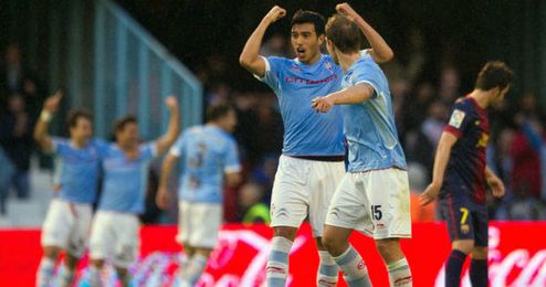 En la imagen, Gustavo Cabral en un partido con el Celta. En la imagen, Gustavo Cabral en un partido con el Celta.