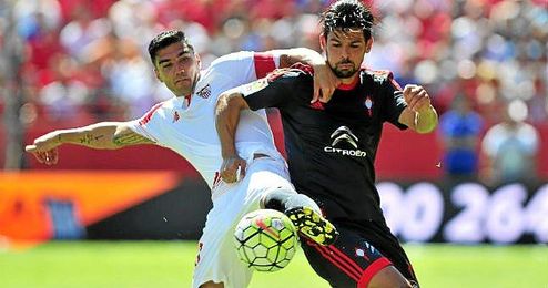Imagen del partido de ida entre el Sevilla y el Celta. Imagen del partido de ida entre el Sevilla y el Celta.
