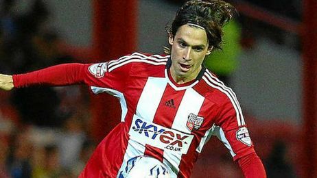 Jota, con el Brentford. Jota, con el Brentford.