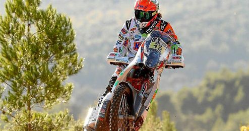 Laia Sanz en su KTM. Laia Sanz en su KTM.