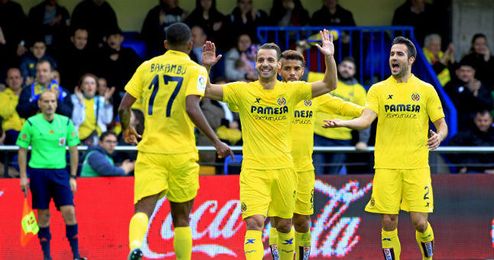 El Villarreal celebra uno de los goles que anotó este fin de semana El Villarreal celebra uno de los goles que anotó este fin de semana
