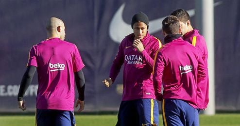 Imagen de un entrenamiento del Barcelona Imagen de un entrenamiento del Barcelona