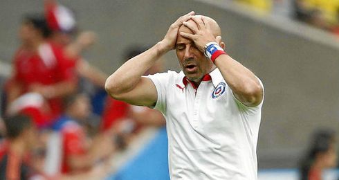 Sampaoli dirigiendo a Chile. Sampaoli dirigiendo a Chile.