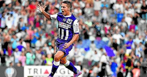 Ben Yedder celebra uno de los tantos que ha logrado esta temporada. Ben Yedder celebra uno de los tantos que ha logrado esta temporada.