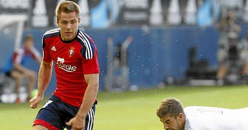 En la imagen, Matej Pucko en un partido de esta temporada con el Osasuna. En la imagen, Matej Pucko en un partido de esta temporada con el Osasuna.