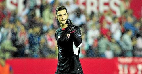 Sergio Rico habla en rueda de prensa. Sergio Rico habla en rueda de prensa.
