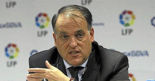 En la imagen, el presidente de la LFP Javier Tebas. En la imagen, el presidente de la LFP Javier Tebas.